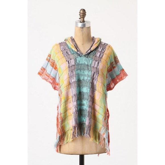 Anthropologie Sweaters - ANTHRO Sparrow Marana Knit Rainbow Poncho XS